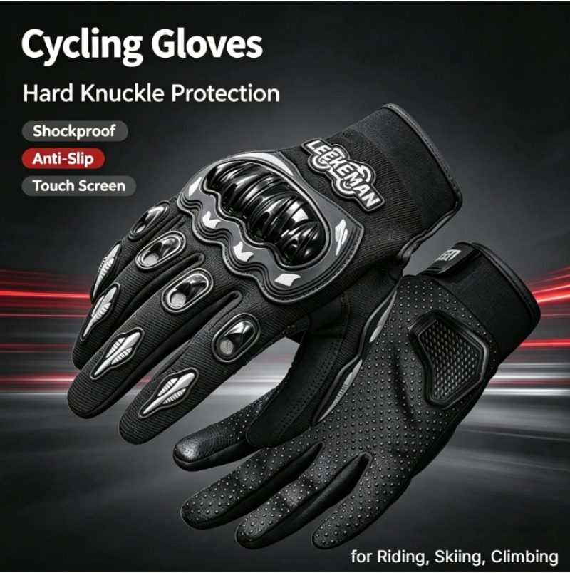 Motorcycle Glove Knuckle - Anti-Slip Shockproof Motorcycle Gloves,Hard Knuckle Protection,Touch