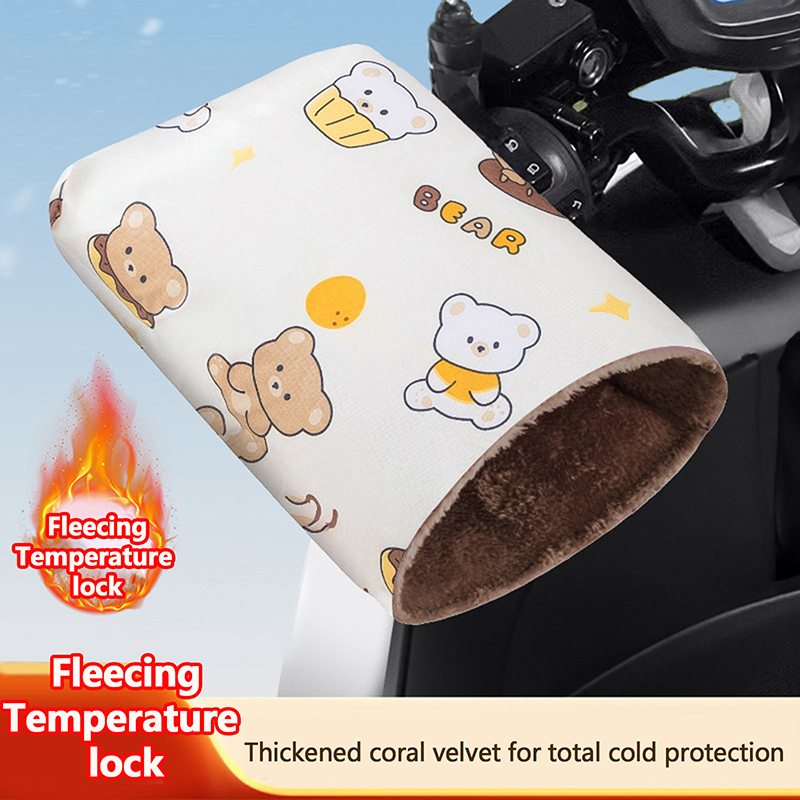 Heat Resistant Glove - 1Pair Motorcycle Handlebar Gloves Muffs Winter